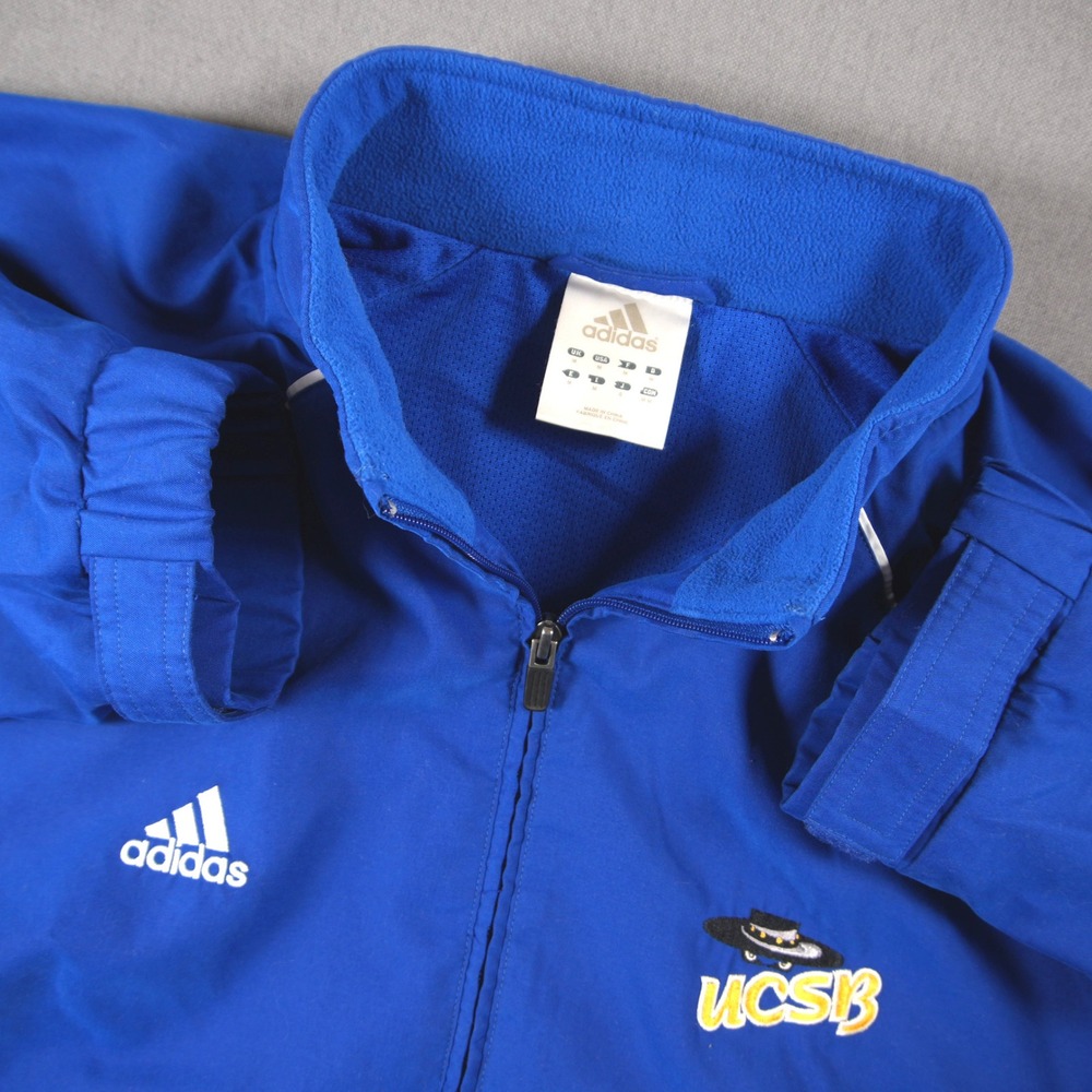 Vintage Adidas UCSB Santa Barbara Gauchos Full Zip Fleece Sport Men Jacket M